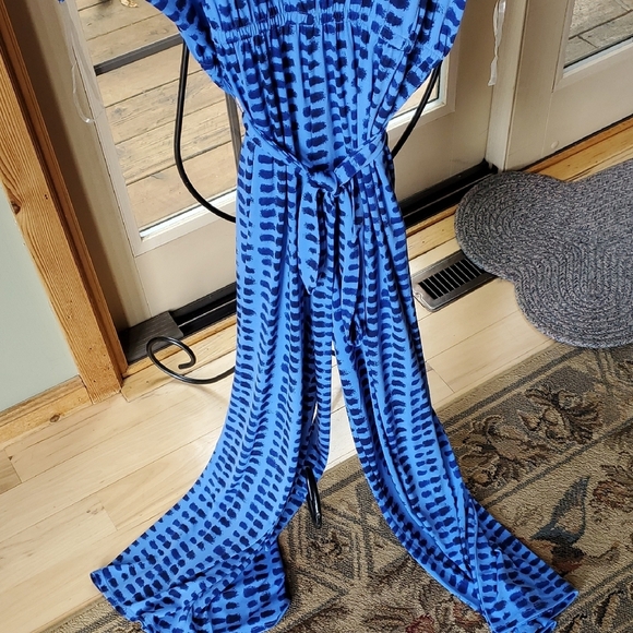 Lane Bryant Perfect Kimino Sleeve V-Neck Jersey Patterned Sz. 18/20 Jumpsuit NWT - Picture 4 of 16